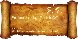 Podmaniczky Ildikó névjegykártya