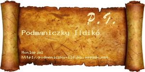 Podmaniczky Ildikó névjegykártya